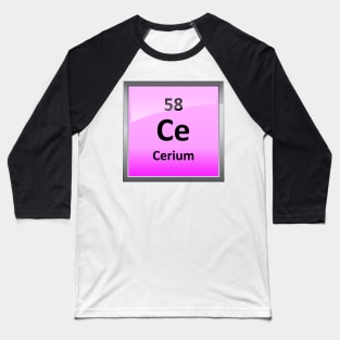 Cerium Periodic Table Element Symbol Baseball T-Shirt